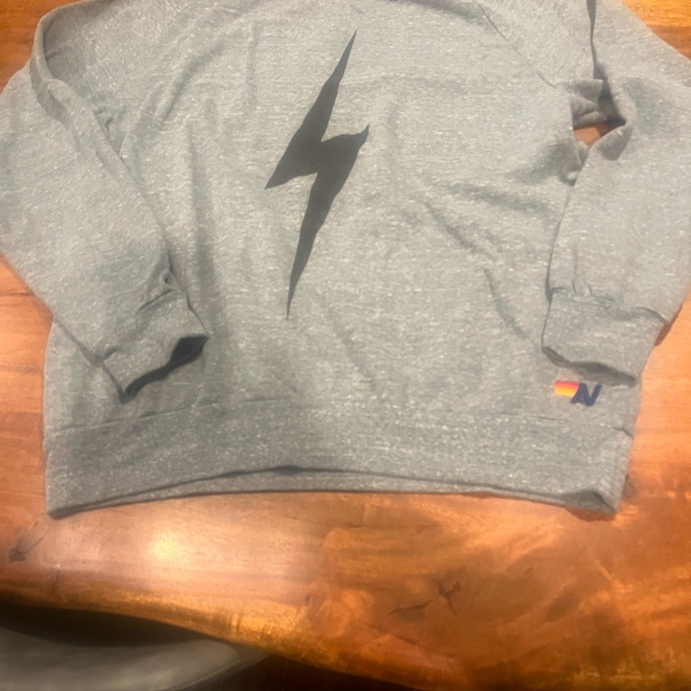 Aviator Nation Bolt Gray Crew sweatshirt size XL